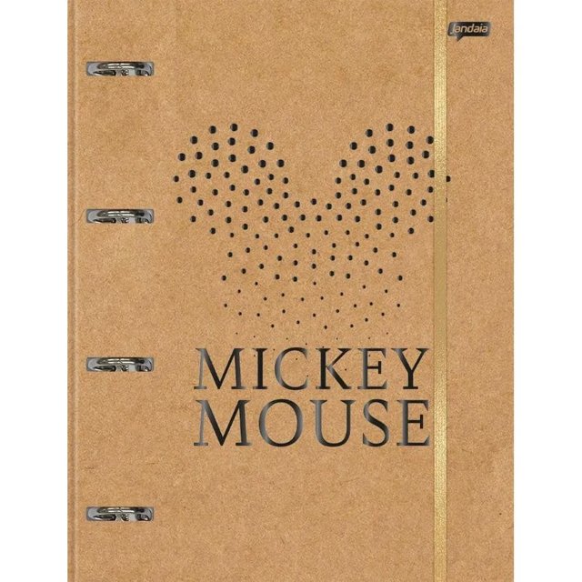 Fichário Com Elástico Kraft Mickey E Minnie Mouse - Jandaia