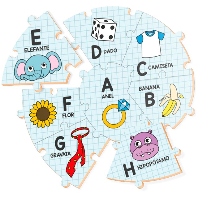 Quebra-cabeça Montando o Alfabeto Educativo - Brincadeira de Criança