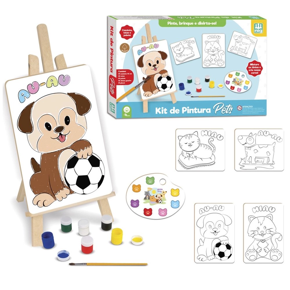 Kit de Pintura Infantil Paw Patrol +4 Anos Nig Brinquedos – Papelaria Pigmeu