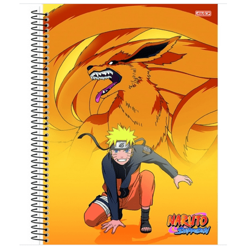 Caderno de Cartografia Desenho Espiral Capa Dura 60 Folhas Naruto