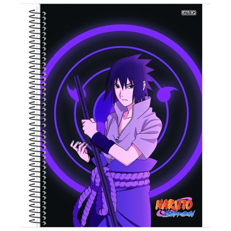 Caderno de Desenho Espiral Capa Dura 60 Folhas Naruto Shippuden