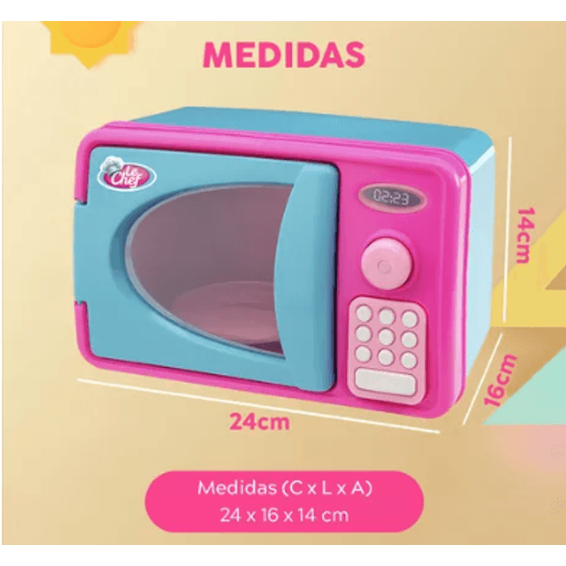 MICRO - ONDAS INFANTIL LE CHEF COM LUZ E SOM | Mundo Pedagógico