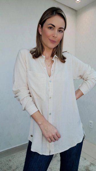 Camisa Pluma Nude