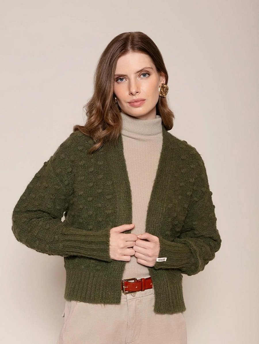Casaco Biamar Ponto 3D Semente Feminino | Moda Inverno | Use Tricô