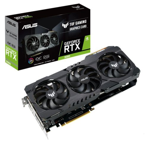 Placa de Vídeo Asus GeForce RTX 3060 OC Edition 12GB GDDR6 192 BITS TUF-RTX3060-O12G-GAMING-V2-LHR