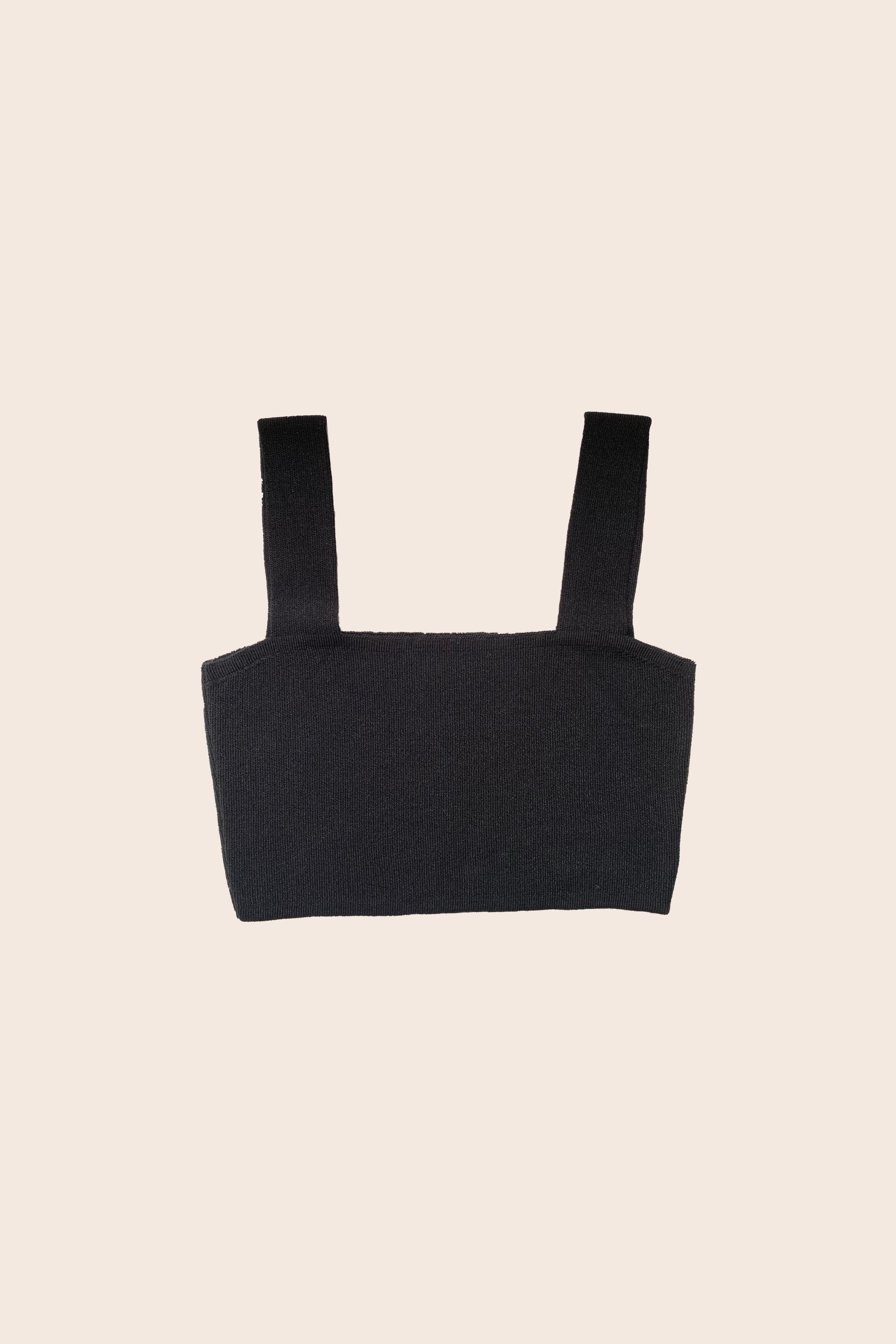Top Reto Tricot - Preto | Lara Swim Top Reto Tricot - Preto | Lara Swim