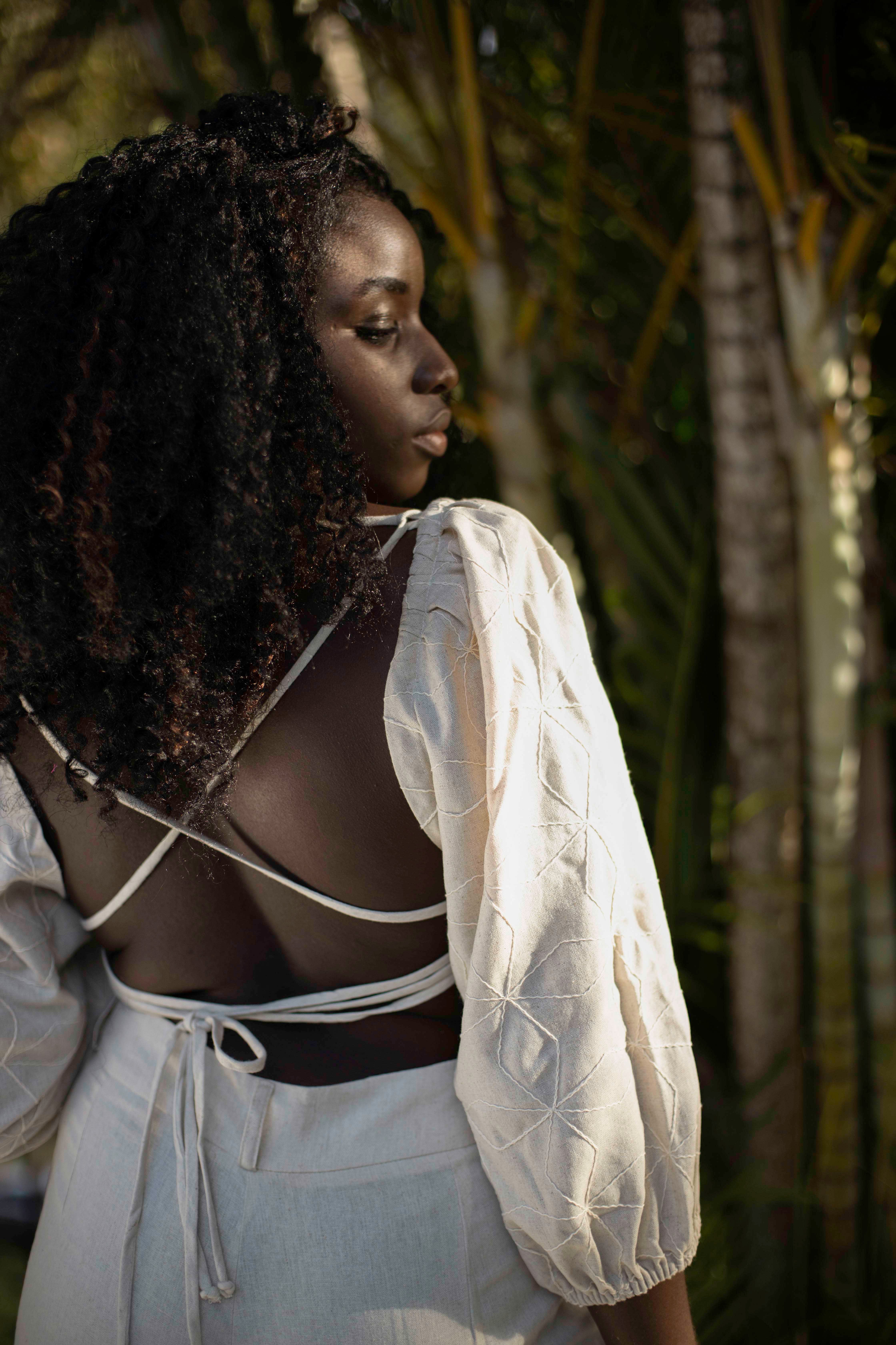 Cropped Éos - Linho Cru | Lara Swim