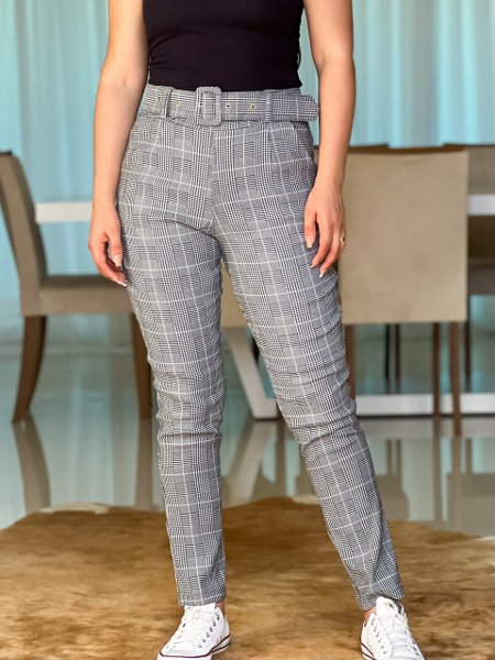 Calça Xadrez Roupas Anos 60 Calça Calça Jeans CalÇa Xadrez