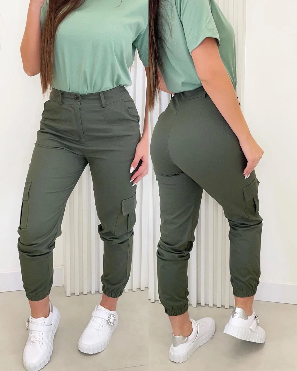 Alfaiataria Feminina CalÃ§a Estilo Jogger Feminina Calça Feminina