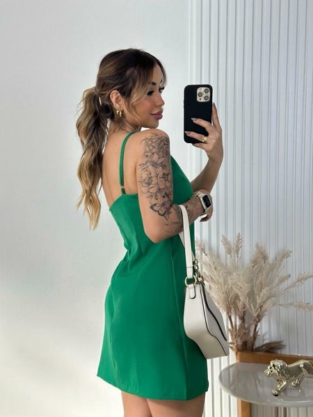 Vestido verde cheap de alcinha