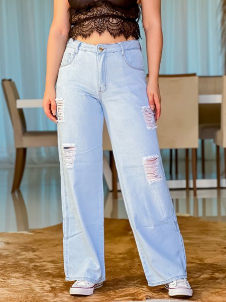 Calca jeans hot sale azul clara