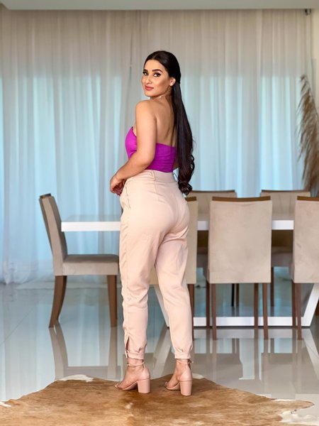 Body Tomara que Caia Corselet Cirre Fúcsia- Malibu | Iara Fashion