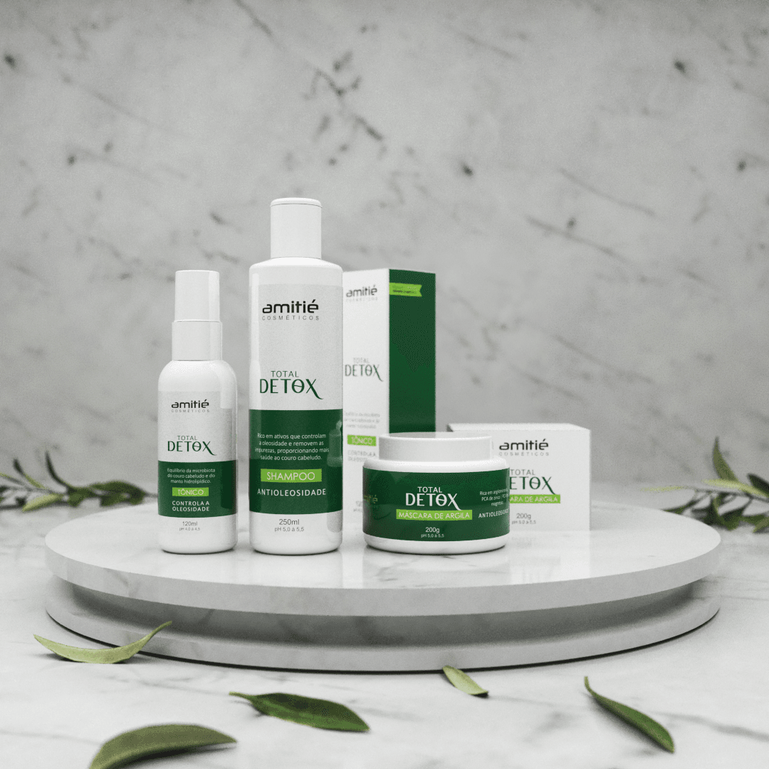 Kit Anti-Oleosidade Shampoo e Tônico Total Detox | Amitié Cosméticos