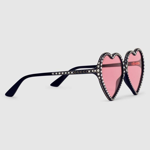 Gucci Elton John heart sunglasses
