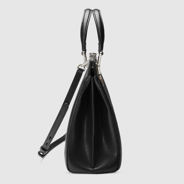 ladies zumi grainy leather medium top handle bolsa in black