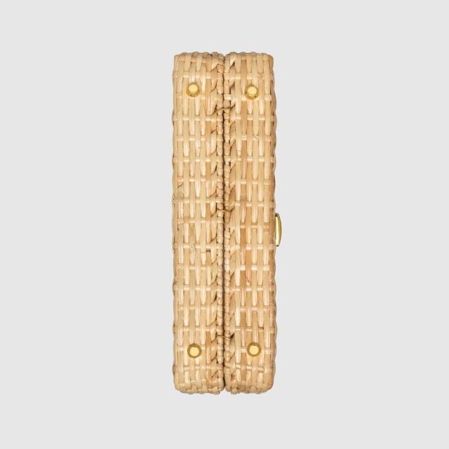 Sylvie wicker small top handle bag
