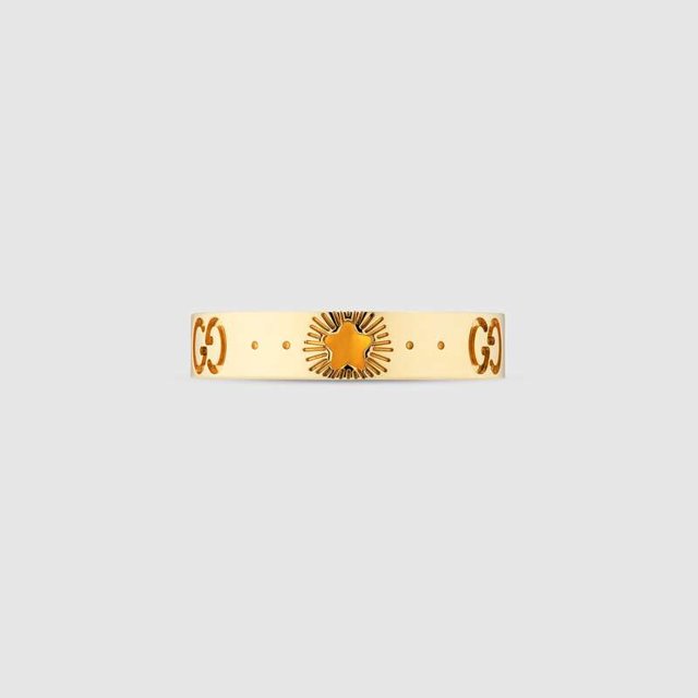 Icon gold ring with stars