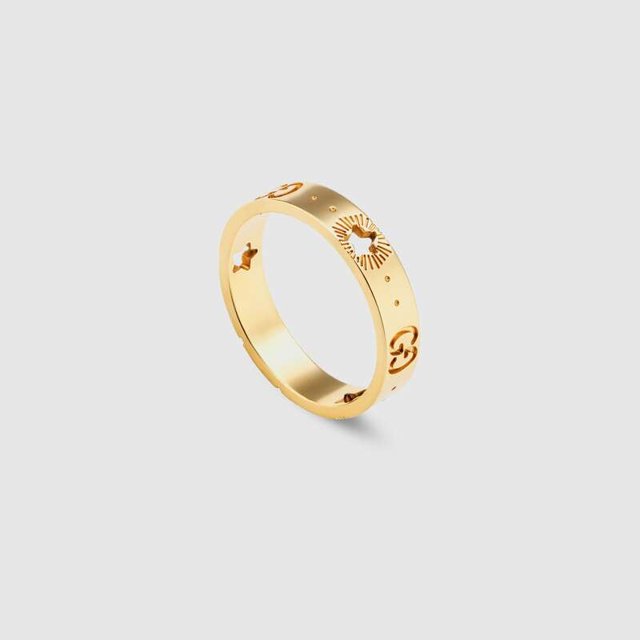 Icon gold ring with stars
