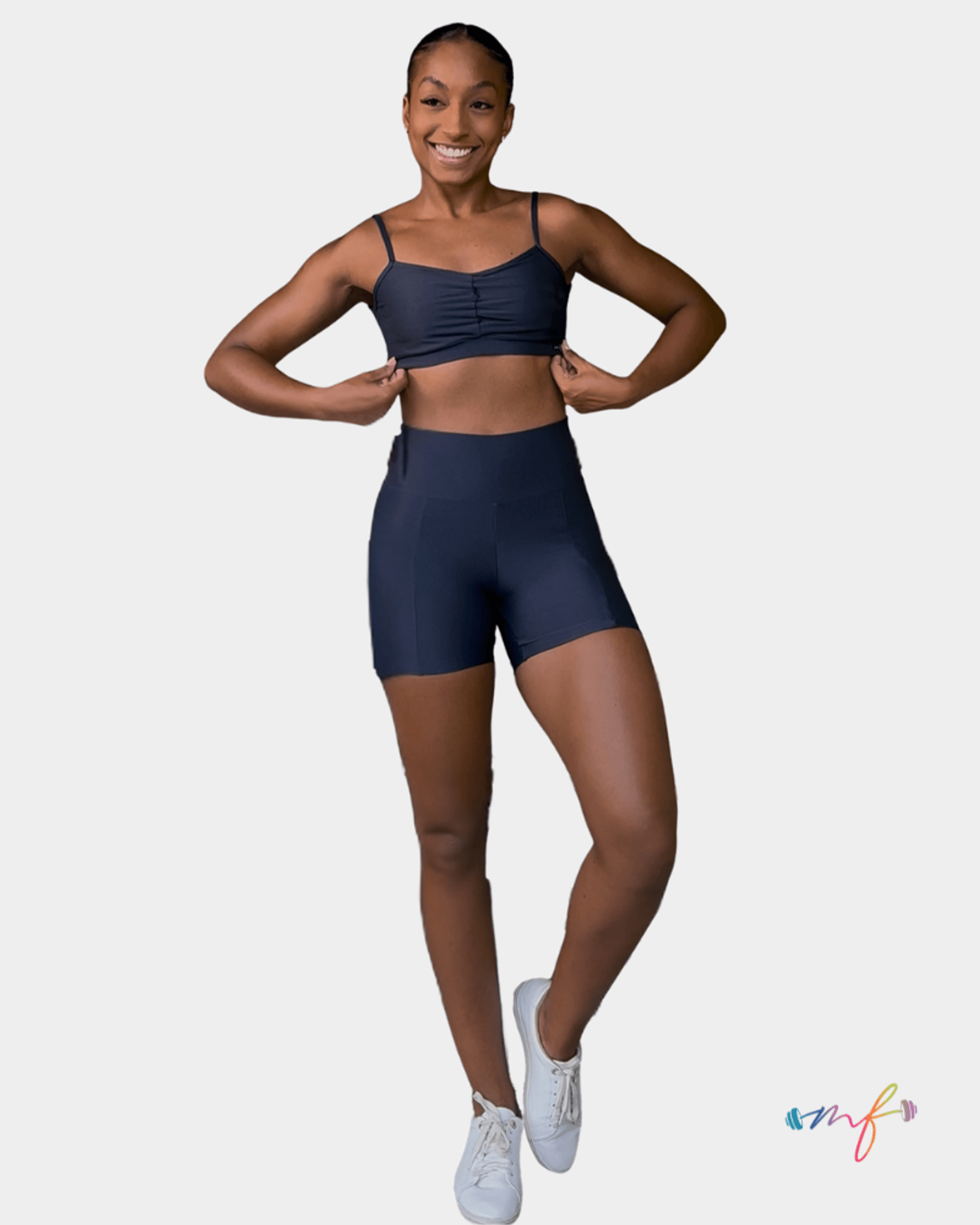 Conjunto Gaby Top + Short Aveludado | Maryfit SportWear