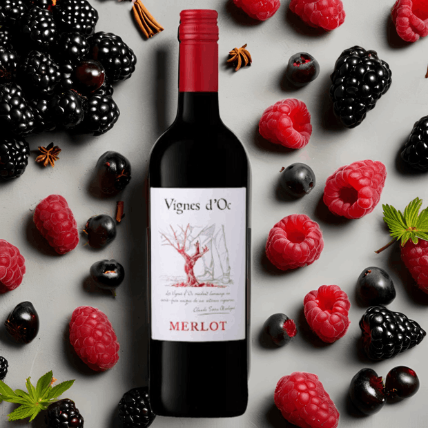 Vinho Tinto Vignes D'OC Merlot - Francês | A Alma da Uva