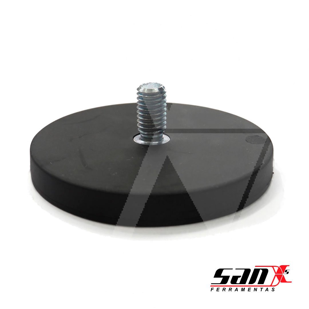 Imã - Base Magnética Emborrachada 88 mm na Sanx Ferramentas | Sanx