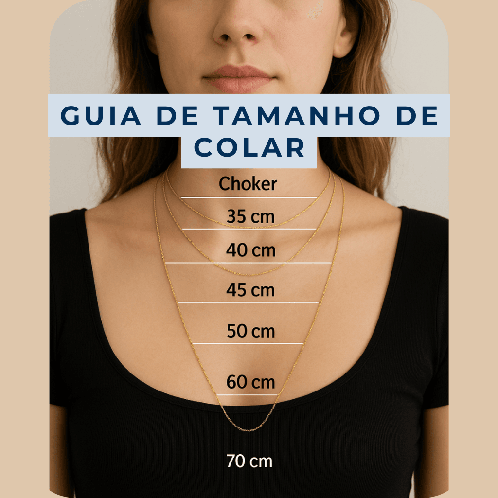Guia Completo de Tamanhos de Colares: Como Escolher o Perfeito para Seu ...
