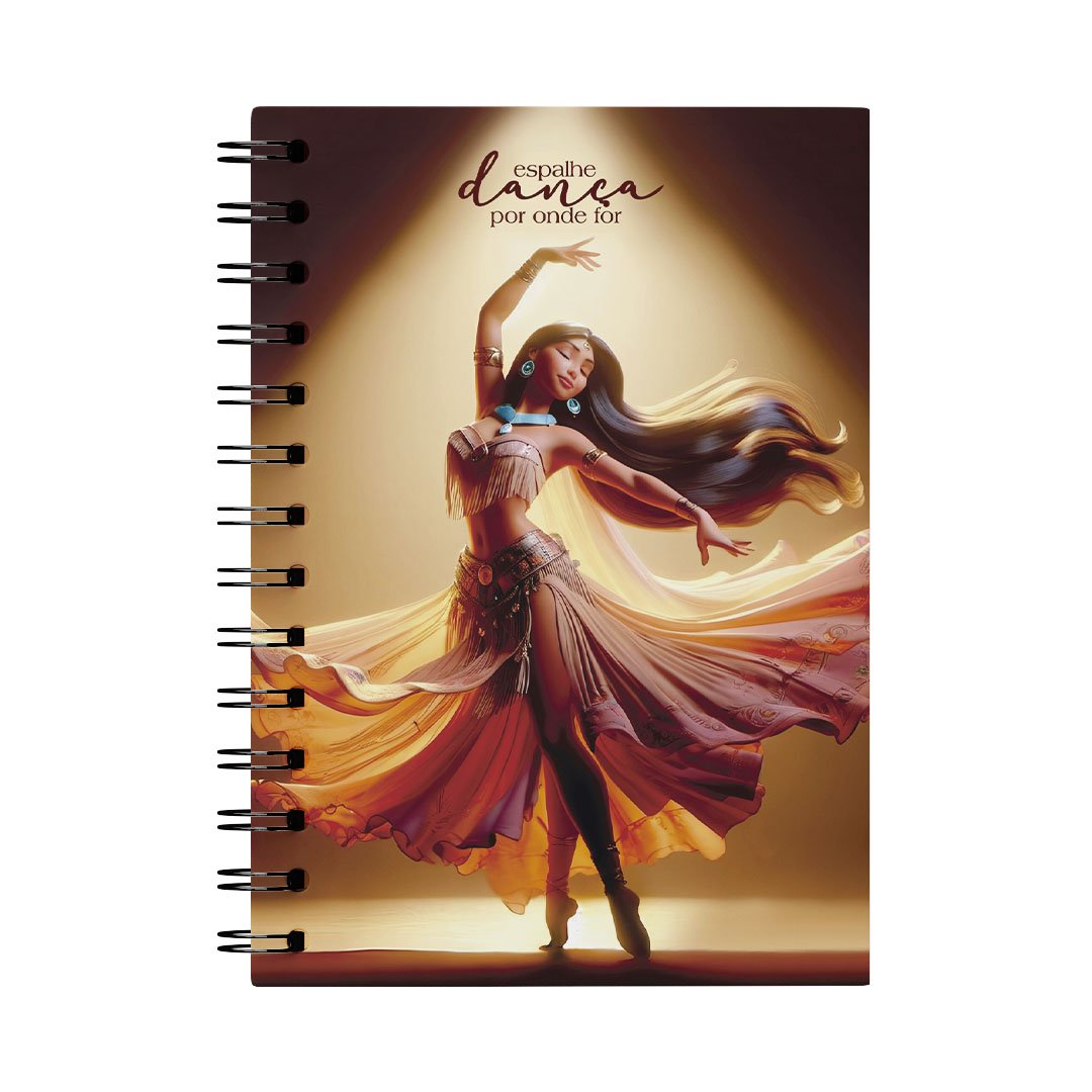 Caderno A5 Pocahontas - Coleção Princesas da DV