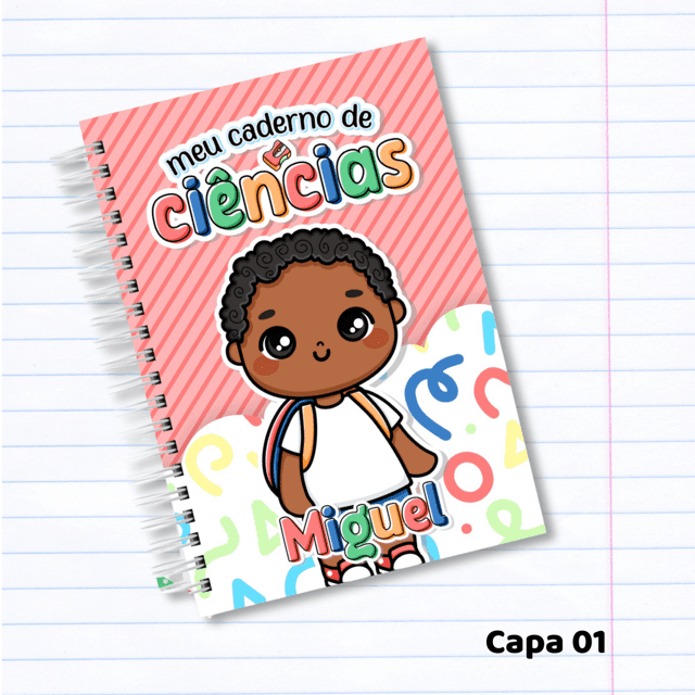 Caderno Escolar Personalizado - Meninos | Vida e Arte Personalizados