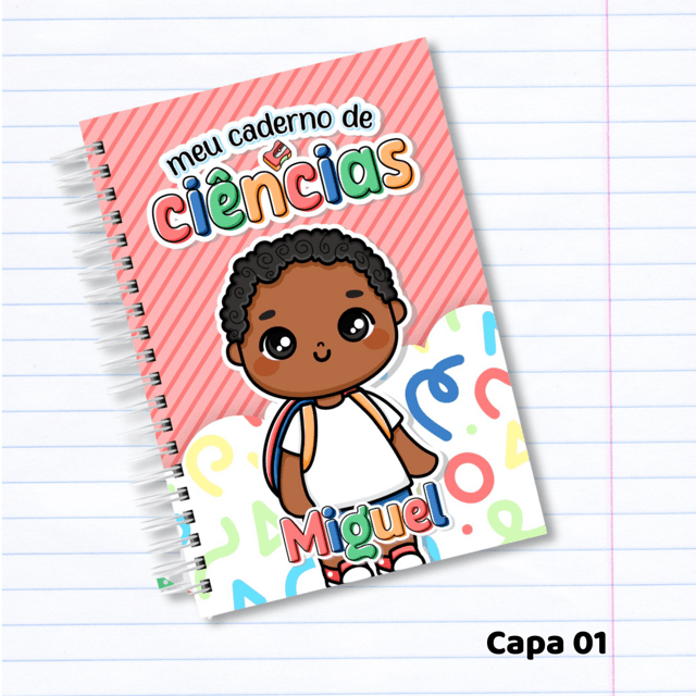Caderno Escolar Personalizado - Meninos | Vida e Arte Personalizados