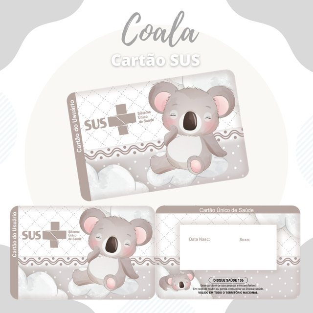 Cartão do SUS Personalizado - Meninas | Vida e Arte Personalizados