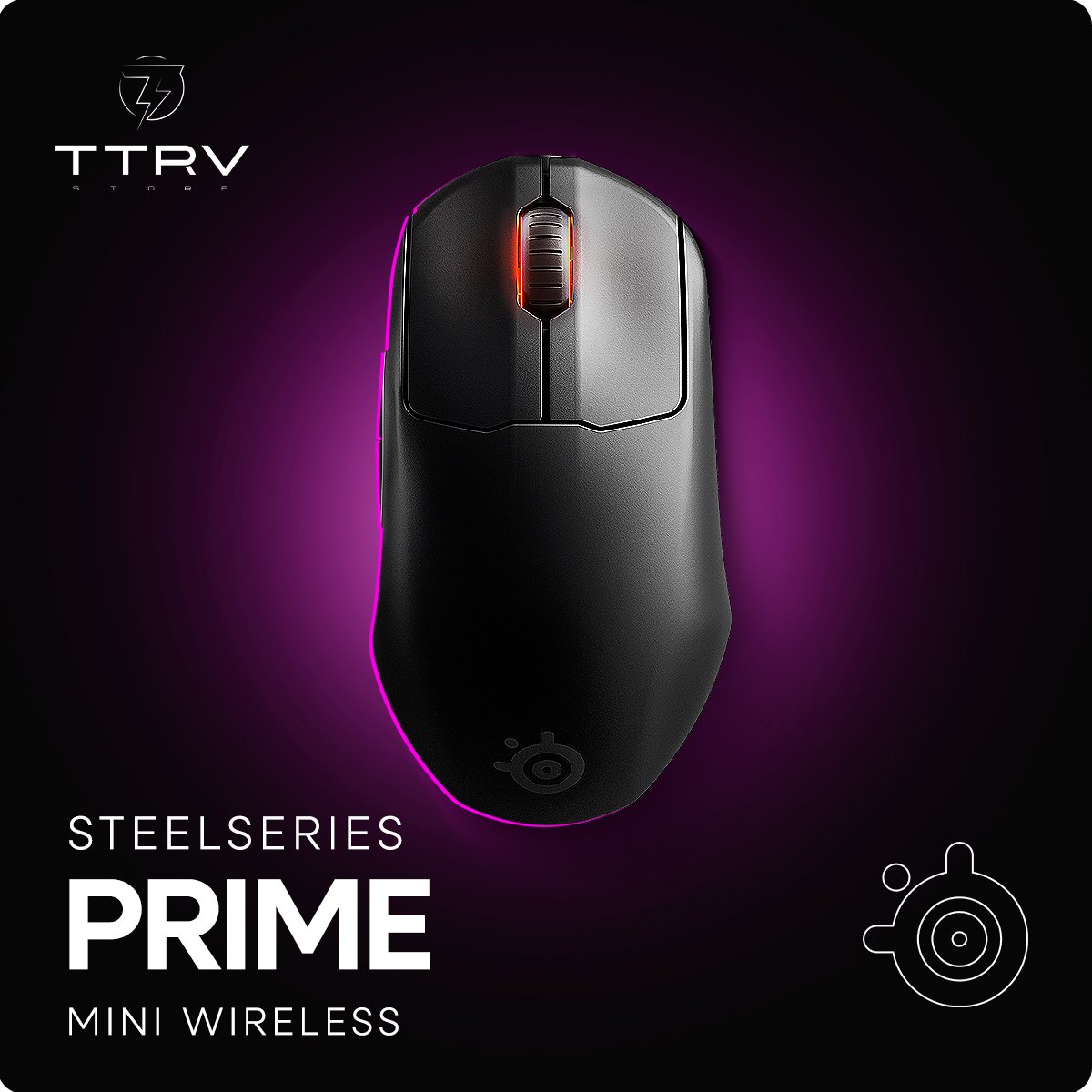 50% OFF] MOUSE STEELSERIES PRIME MINI WIRELESS PRETO | TTRV Store