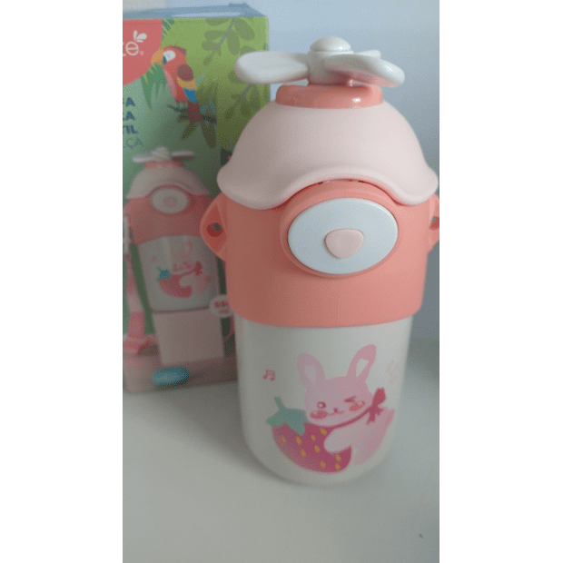 garrafa infantil luluca com alça 430ml rosa - C&A