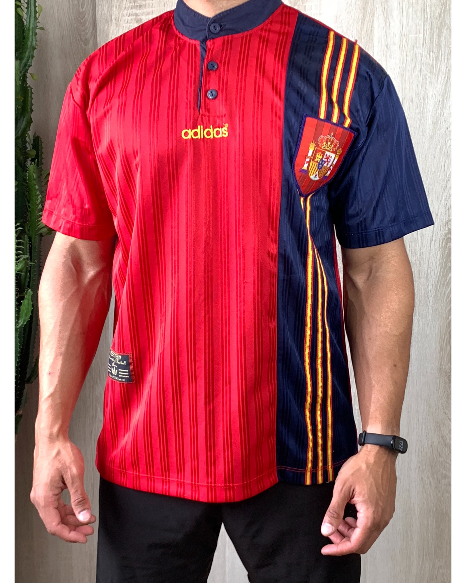 Camisa Espanha 1996 Adidas Vintage Home Tamanho M Coleção Rara