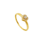Anel Coração em Ouro Amarelo 18k e Diamantes AN7559B