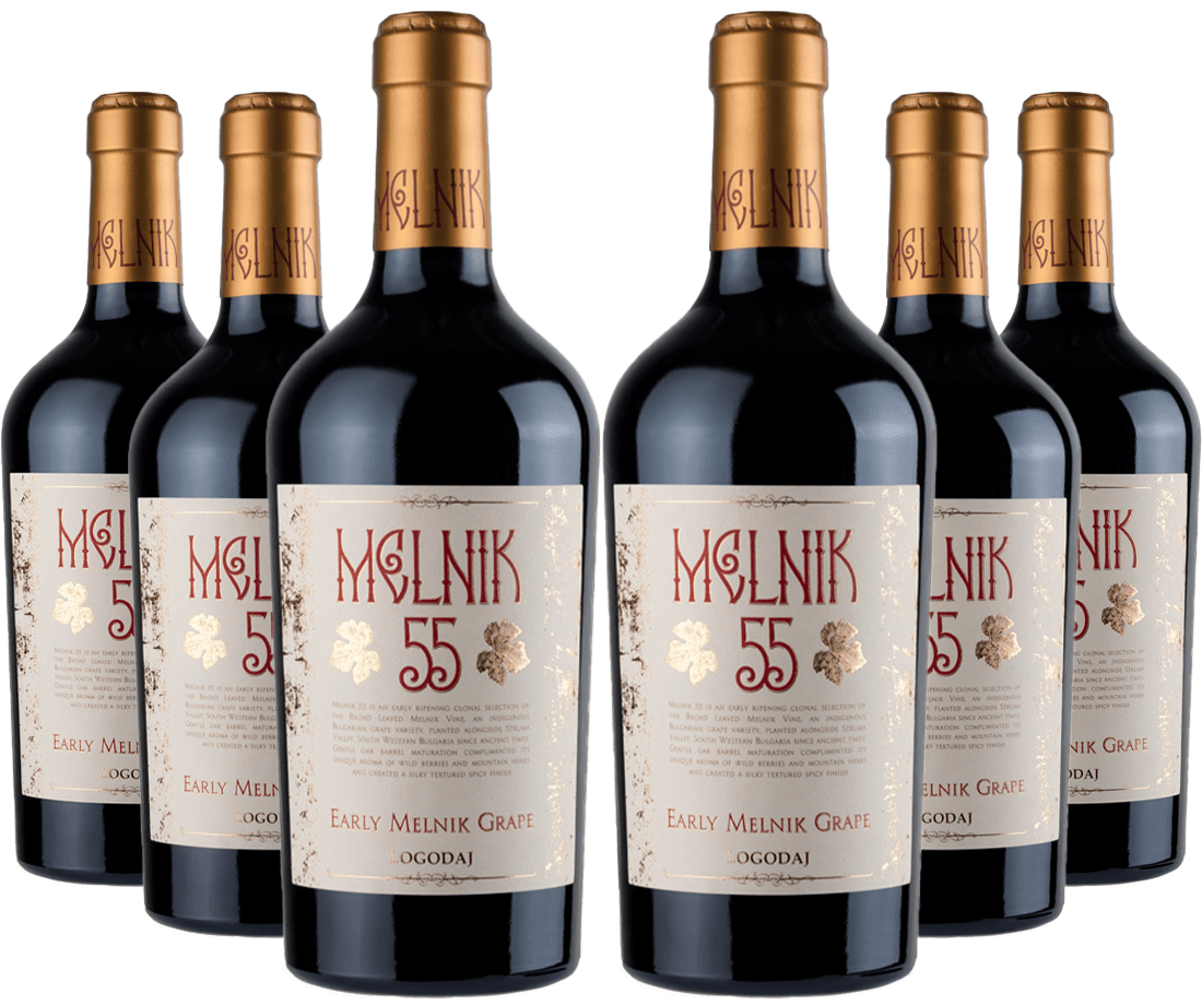 Caixa de Vinho Logodaj Melnik 55 com 6 garrafas | Vino Verace Caixa de Vinho Logodaj Melnik 55 com 6 garrafas | Vino Verace