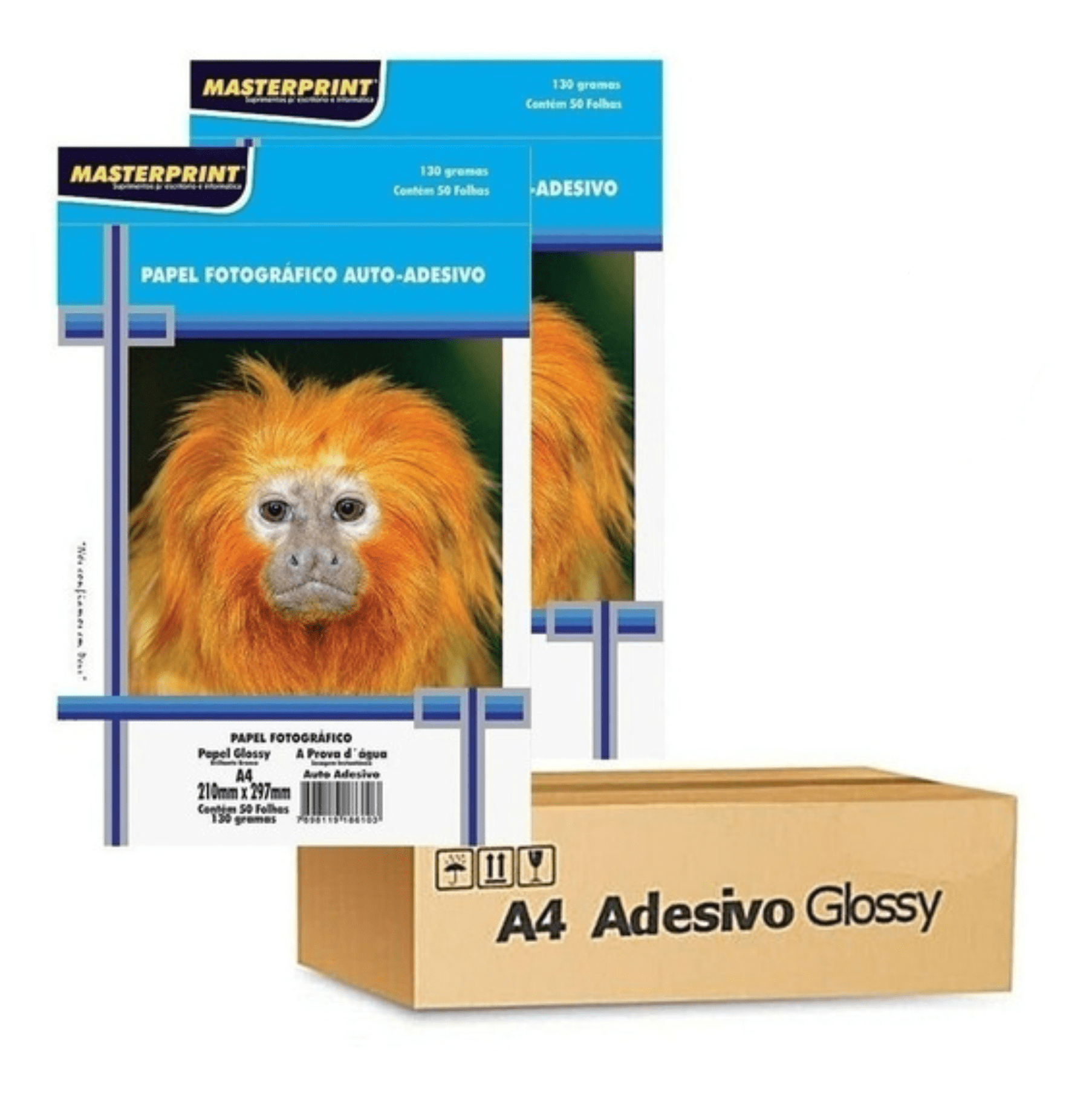 Papel Adesivo 130g Glossy Masterprint 250fls A4 Loja Criandoart 7916