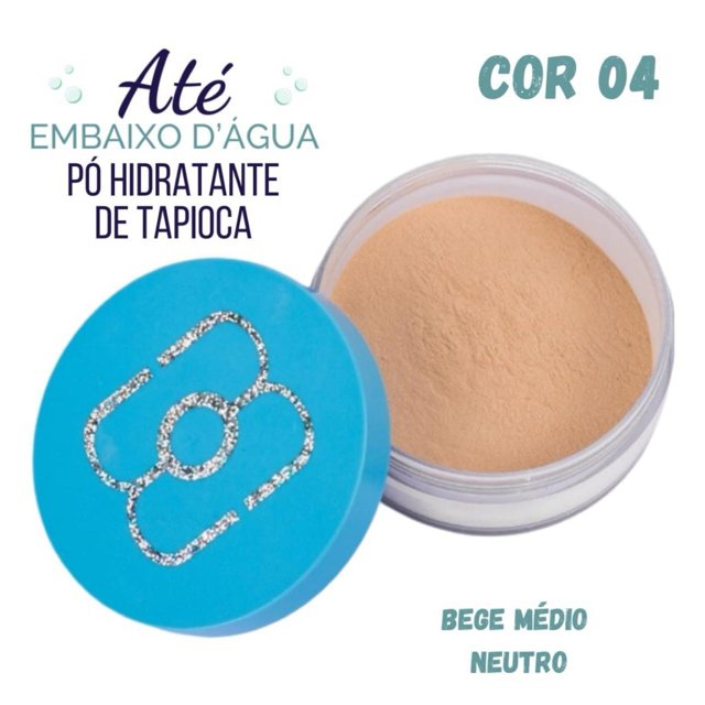 Pó Hidratante de Tapioca - COR 04 - Até Embaixo D'água - Maria ...