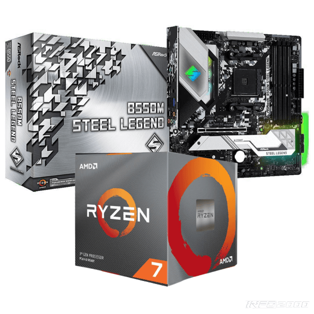 Ryzen 7 小気味よく 5700x + b450m Steel Legend + メモリ