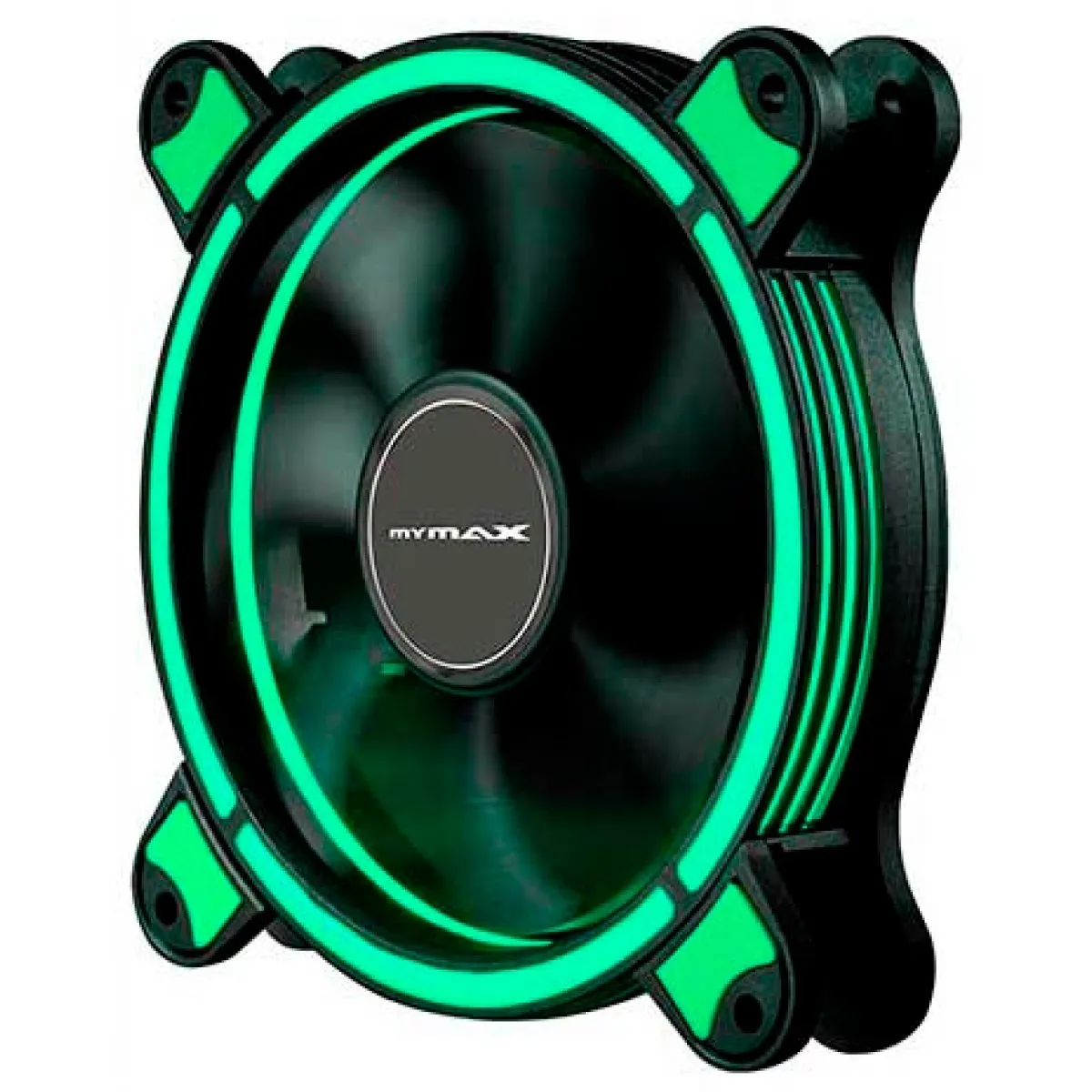 COOLER 120MM LED RING PC GAMER FAN LED VERDE MYMAX SPECTRUM INFO 2000