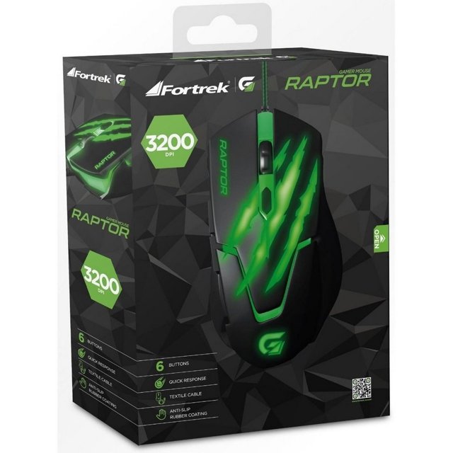 Mouse Gamer Fortrek Raptor USB 3200DPI | INFO 2000