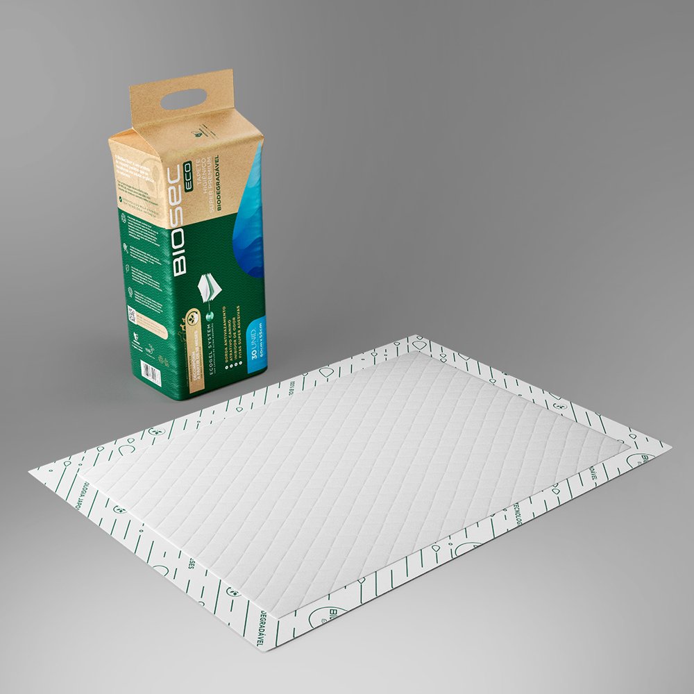 Tapete Higiênico Biodegradável 60x55 (30 Unidades) | Biosec Eco ...