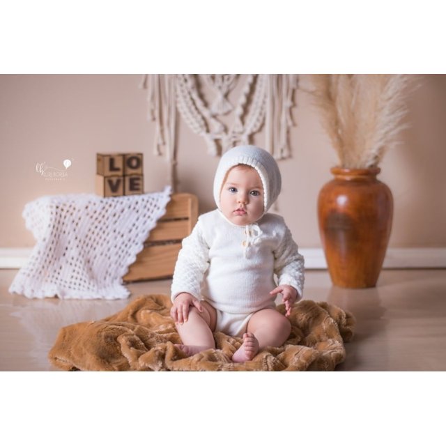 Gulameri Body Hpe Body Hope e Touca Bonnet | Newborn Acessórios