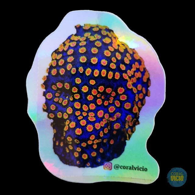 Sticker Skull Bizarro holográfico