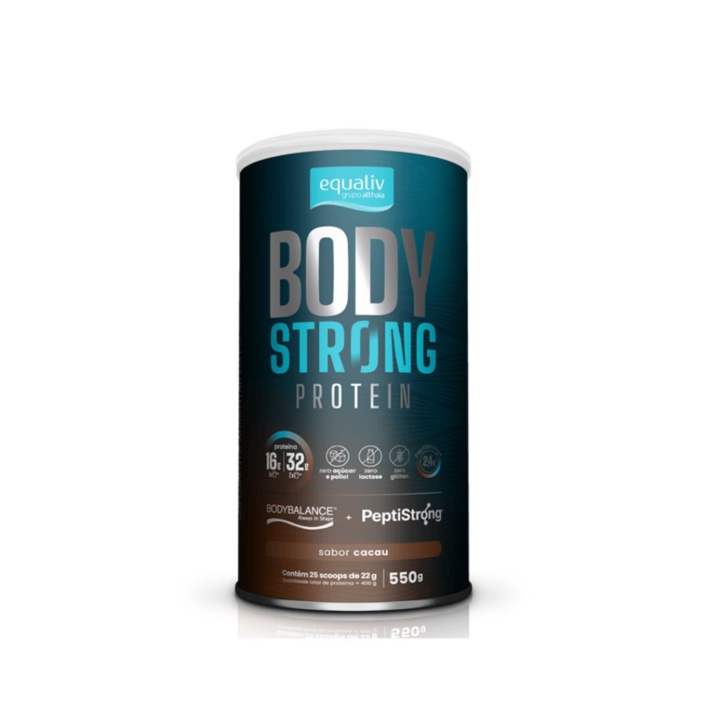 550g Body Strong Protein Cacau 550g Equaliv | Jow Suplementos