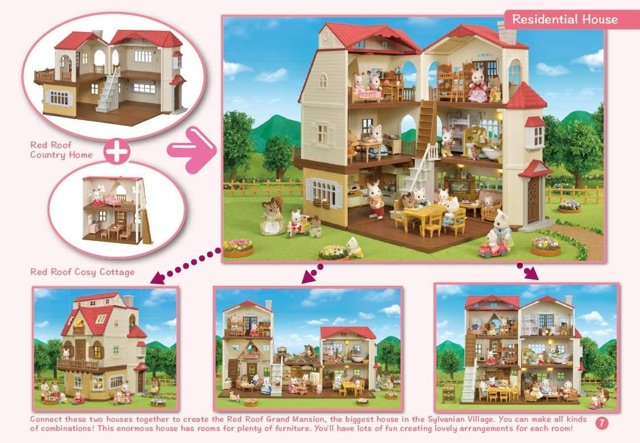 Casa Telhado Vermelho com Luzes, Sylvanian Families, Multicor :  : Brinquedos e Jogos