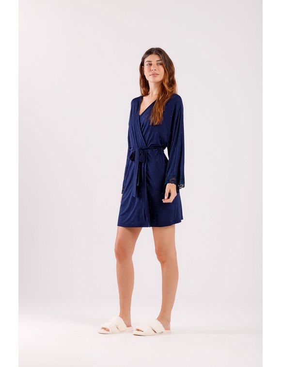 Robe poá marinho | Pijaminhas da Van