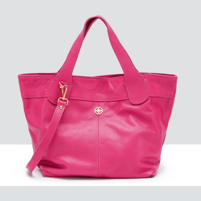 Bucket Bag em Couro Pink - Londres