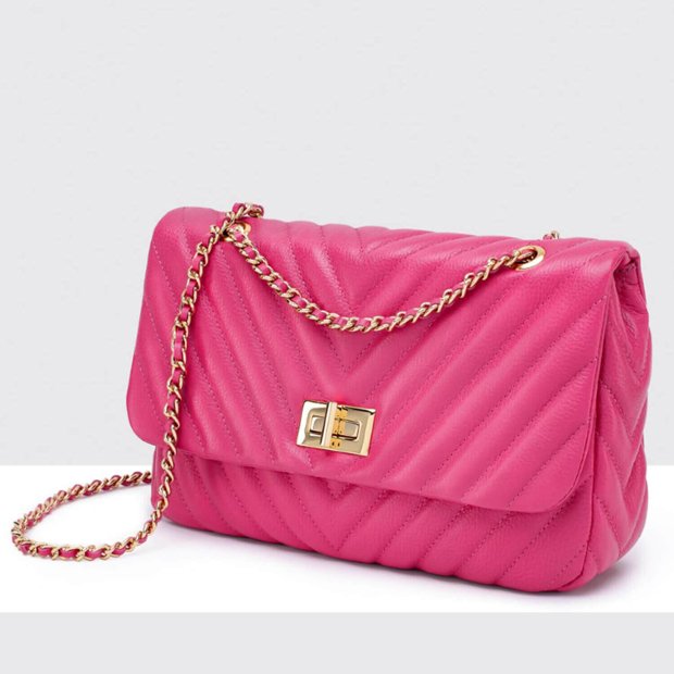 quilted pink bolsa