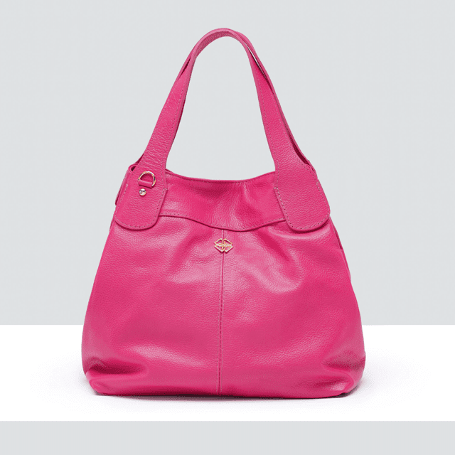 Bucket Bag em Couro Pink - Londres