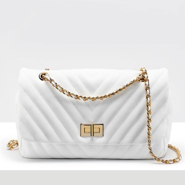 white quilted leather bolsa